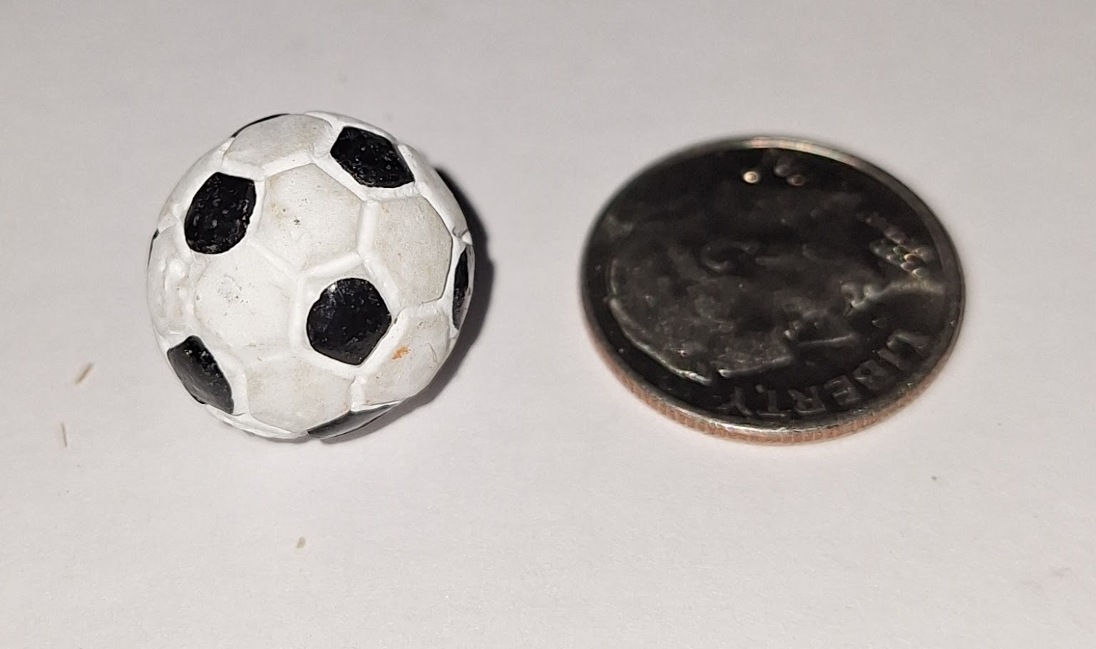 Miniature Sports Soccer Ball Plastic Painted