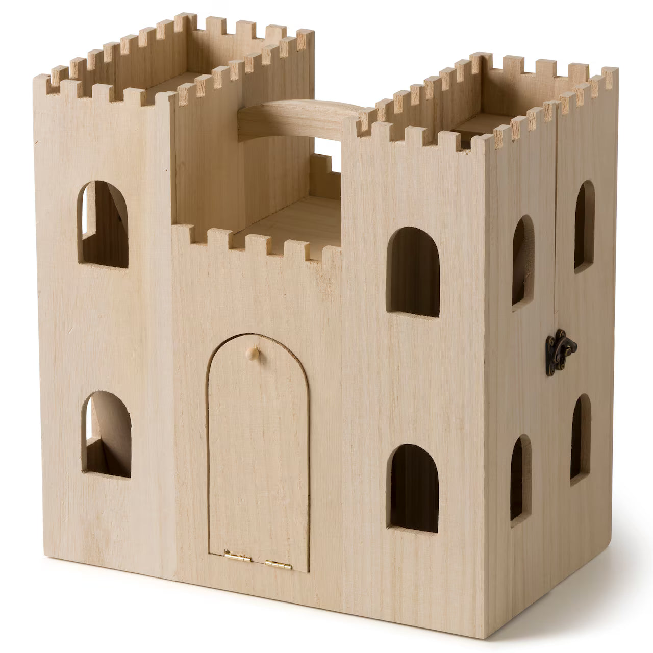 Dollhouse - 12.5" Wood Castle Dollhouse by Make Market Fold & Gold