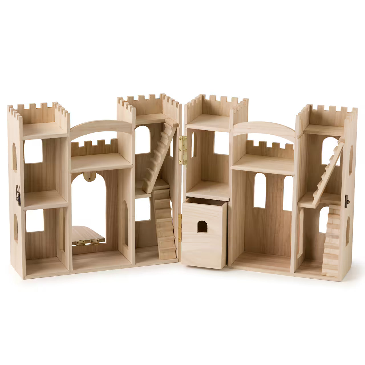 Dollhouse - 12.5" Wood Castle Dollhouse by Make Market Fold & Gold
