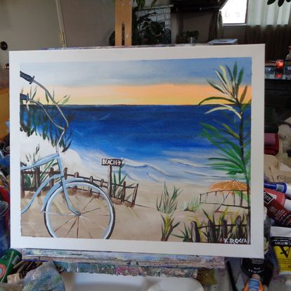 Painting bike to the beach 16x20 signed.jpg
