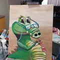 Painting Animal Crocodile Crocheting 16x20 signed.jpg
