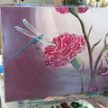 Painting Animal Dragonfly Flower 16x20 signed.jpg