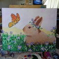 Painting Animal Rabbit Bunny Butterfly 16x20 signed.jpg