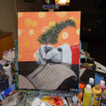 Painting Christmas Xmas Holiday Santas Hand check list 16x20 signed.jpg