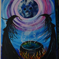 Painting Dueling Witch Sisters Halloween 11x14 - Signed.jpg