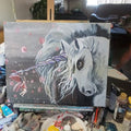 Painting Unicorn hanging fairy 16x20 signed.jpg