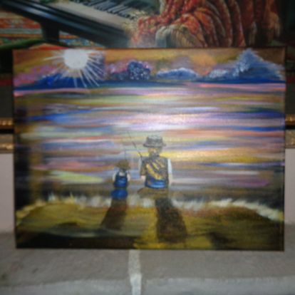 Painting fishing trip father and child 8x10 signed.jpg